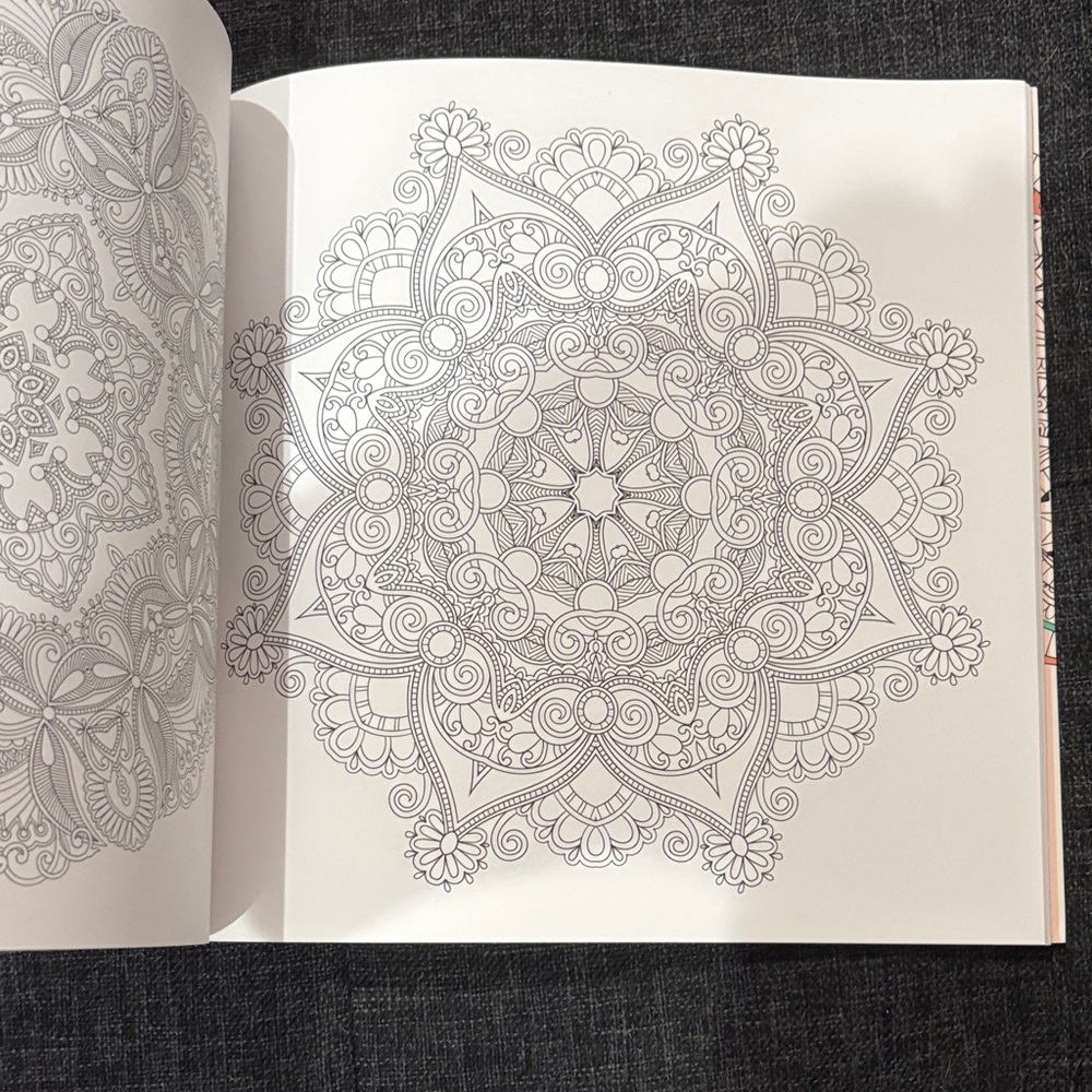 Mandala Meditation Coloring Book - Gold and White - Picture 3 of 5